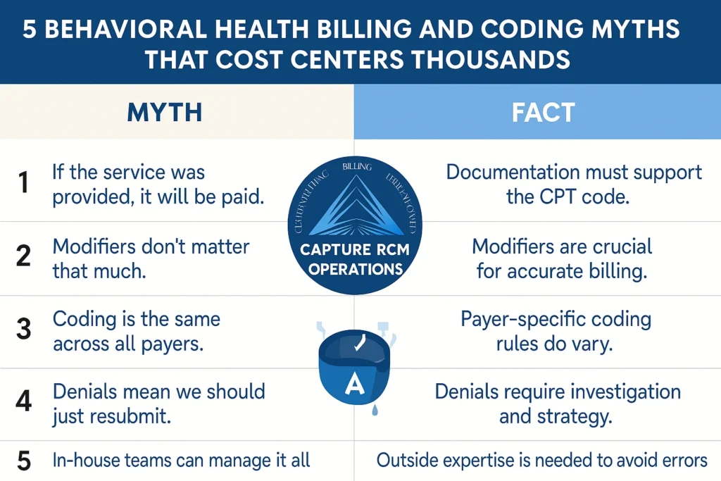 Behavioral Health Billing Myths Costing You Thousands